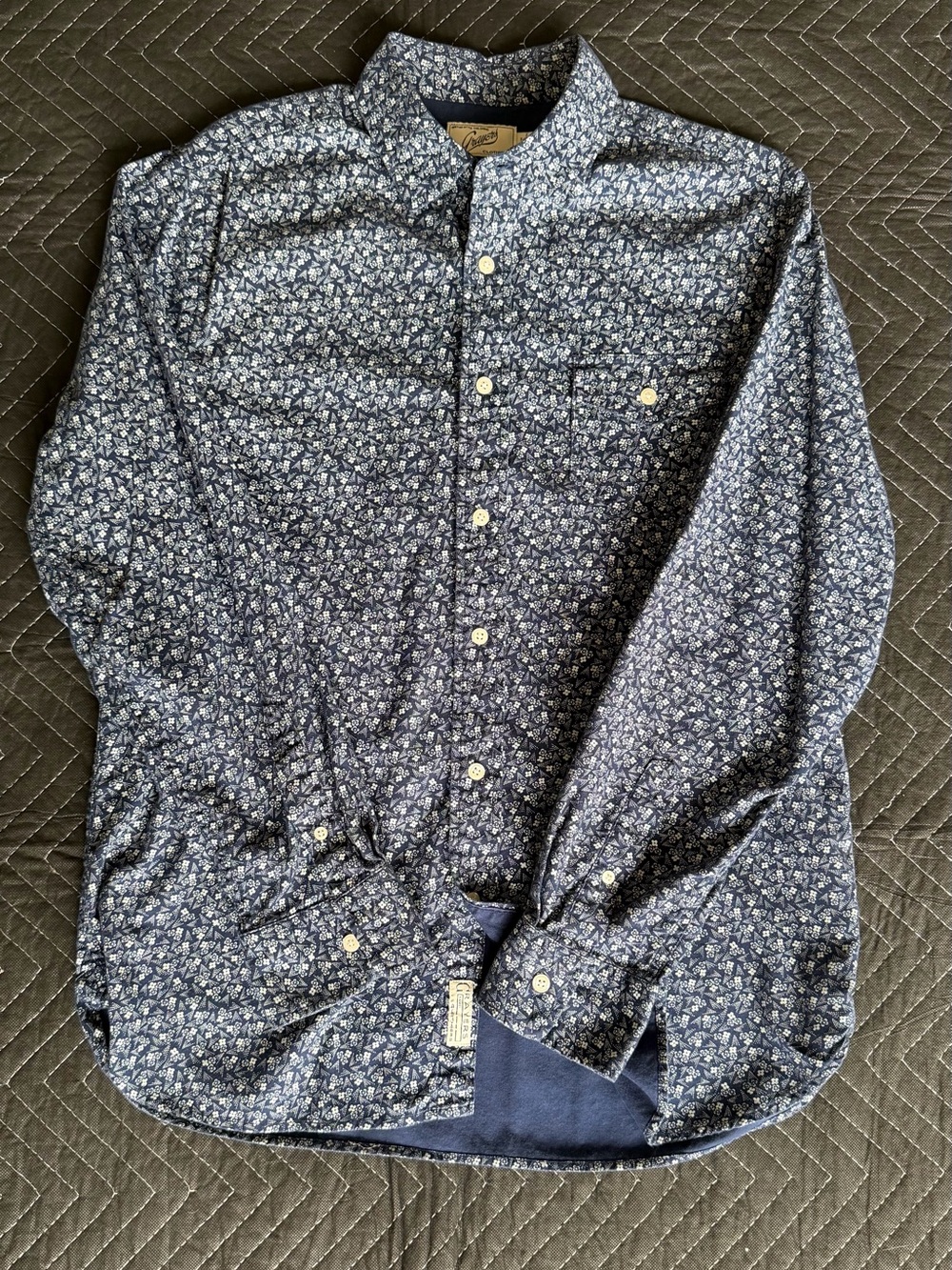Grayers Navy Micro Floral Button-Down Shirt
